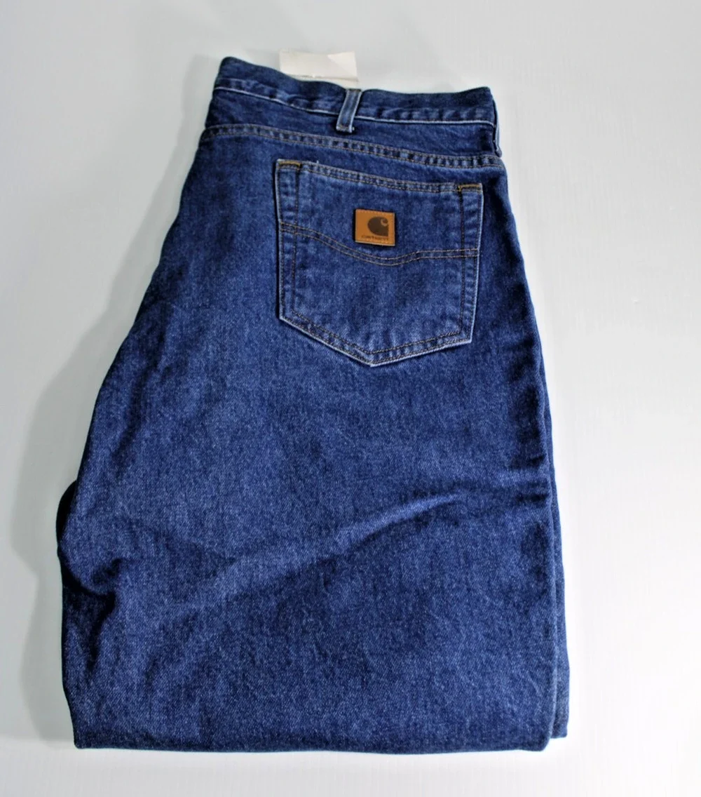 NWT Carhartt B18 DST Traditional Fit Men's Jeans 40x30 Dark Stone Wash Tapered